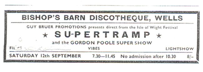 Bishops Barn Wells Supertramp