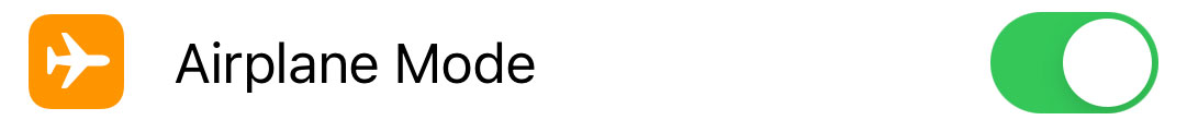 Airplane Mode - Turn Off Notifications