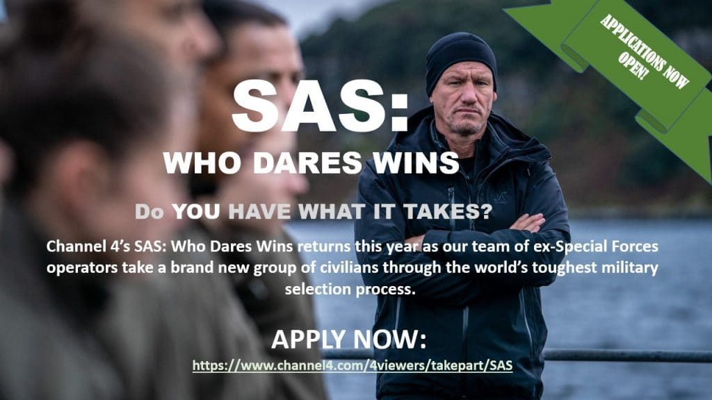 SAS Who Dares Wins Application Form